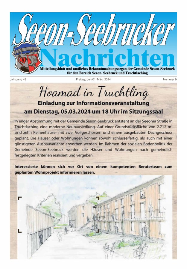 Seeon-Seebrucker Nachrichten Titelblatt 09/2024