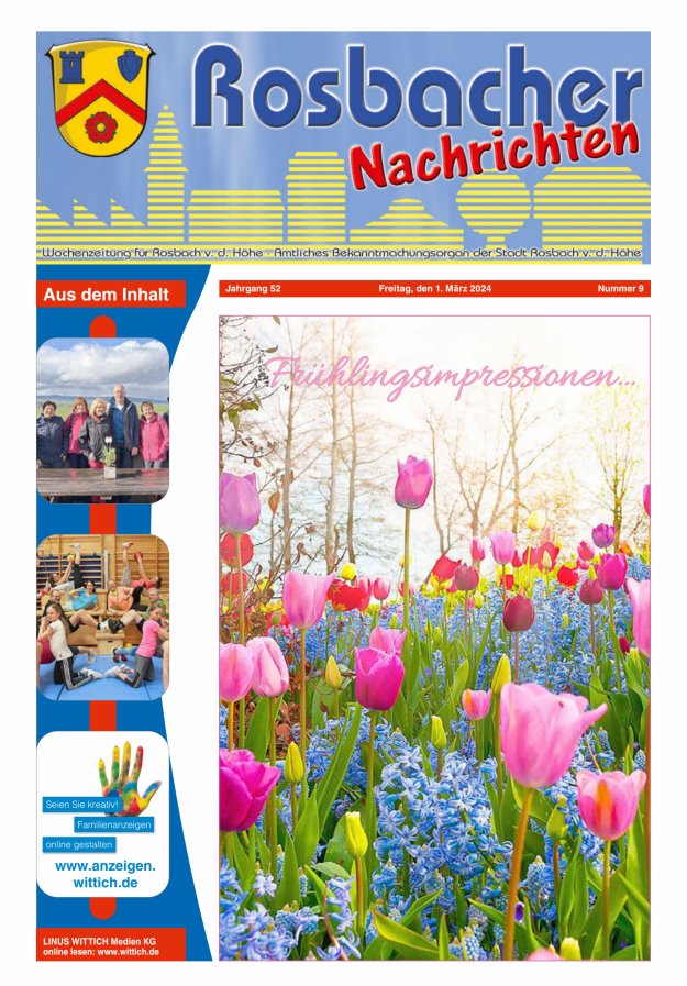 Rosbacher Nachrichten Titelblatt 09/2024
