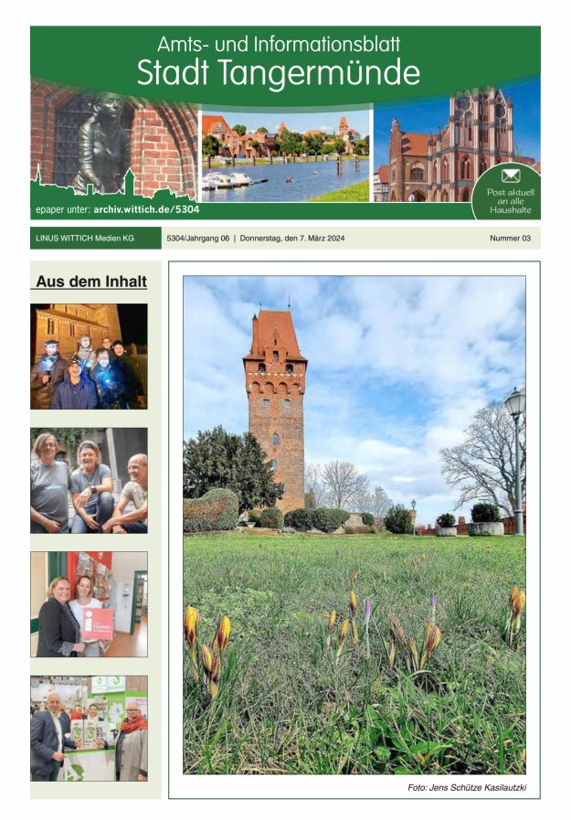 Tangermünde Titelblatt 03/2024