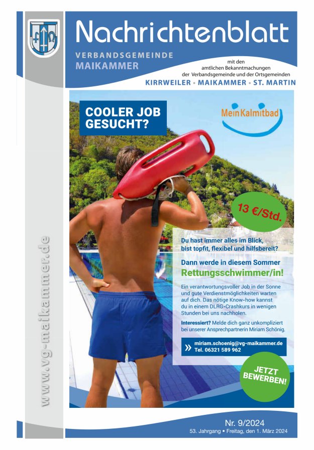 Nachrichtenblatt VG Maikammer Titelblatt 09/2024