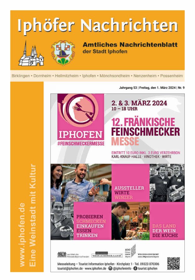 Iphöfer Nachrichten Titelblatt 09/2024