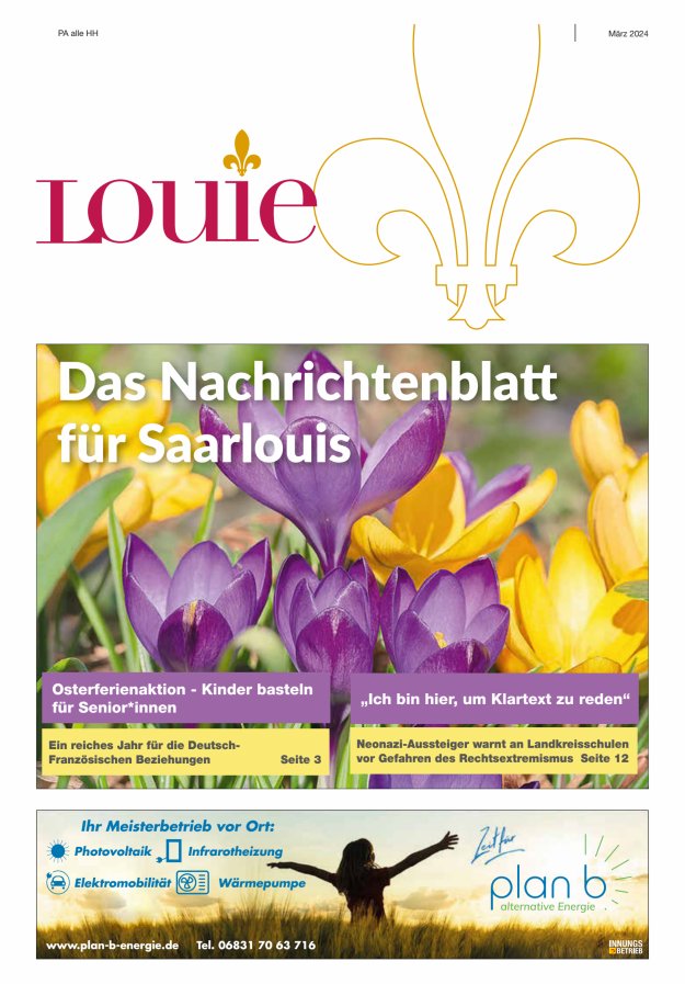 Louie - Nachrichtenblatt für Saarlouis Titelblatt 03/2024