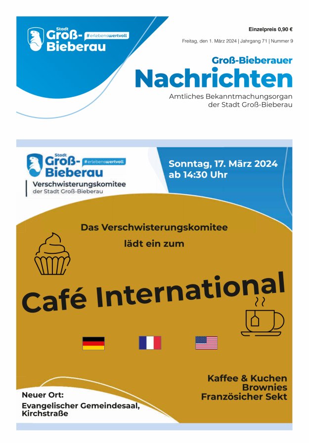 Groß-Bieberauer Nachrichten Titelblatt 09/2024