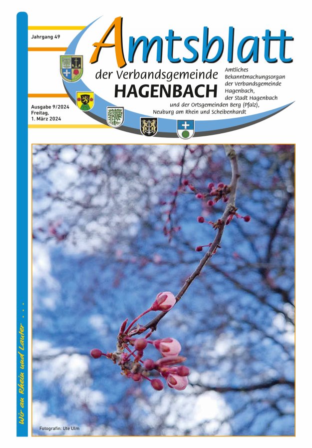Amtsblatt der VG Hagenbach Titelblatt 09/2024