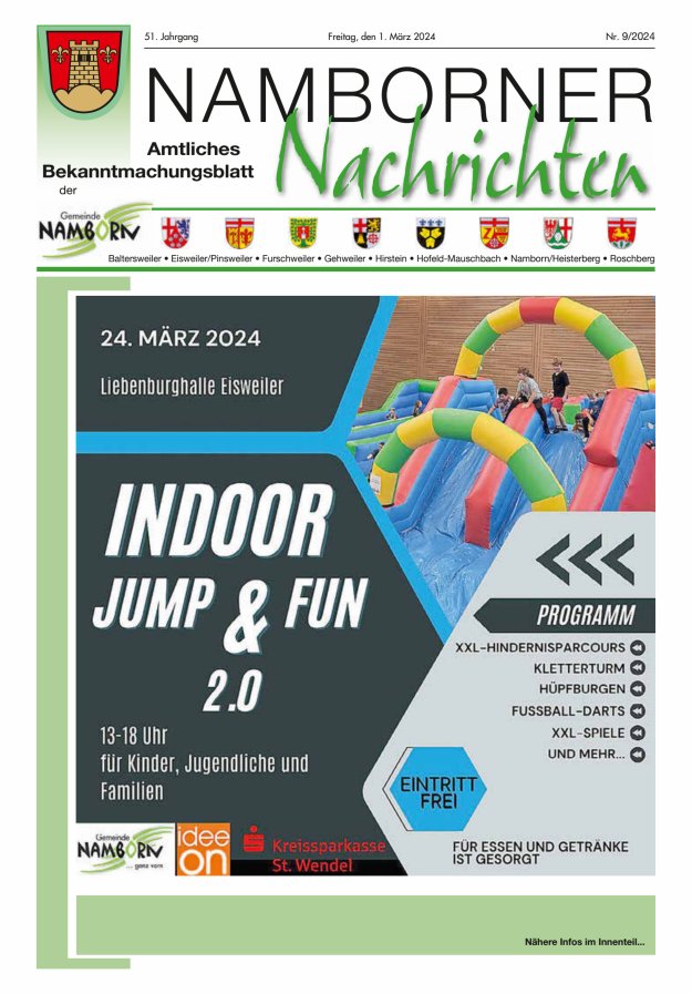 Namborner Nachrichten Titelblatt 09/2024