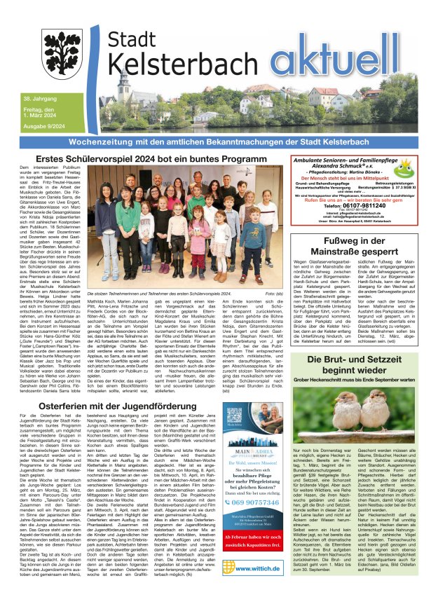 Kelsterbach aktuell Titelblatt 09/2024