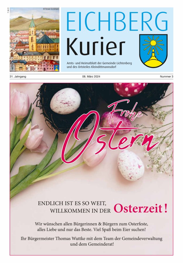 Eichberg-Kurier - Amts- und Heimatblatt der Gemeinde Lichtenberg Titelblatt 03/2024