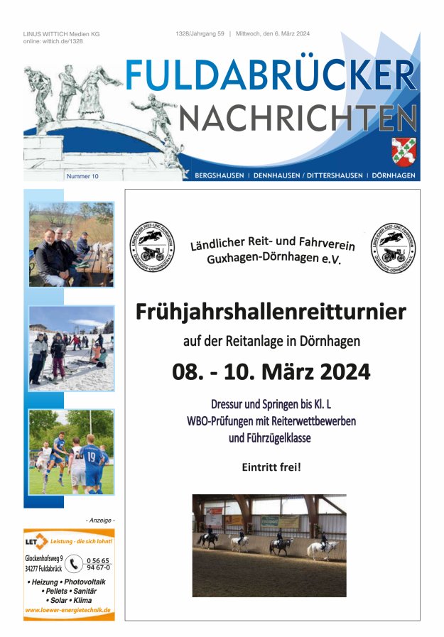 Fuldabrücker Nachrichten Titelblatt 10/2024