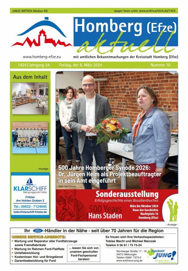 Homberg Efze aktuell Titelblatt 10/2024