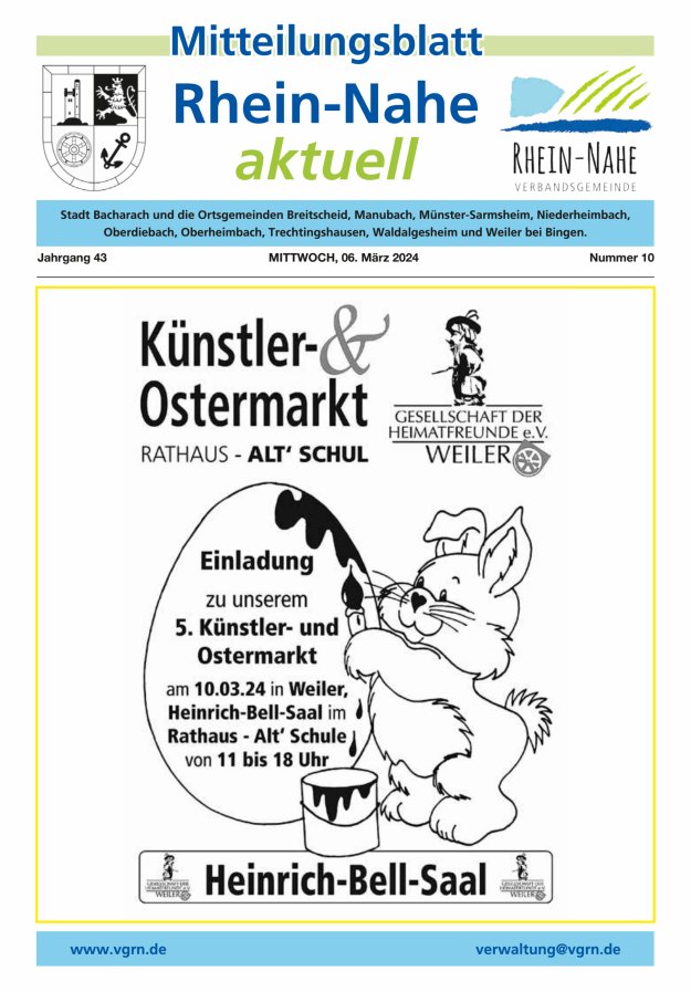 Rhein-Nahe aktuell Titelblatt 10/2024