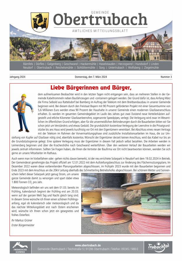 Obertrubach Titelblatt 03/2024