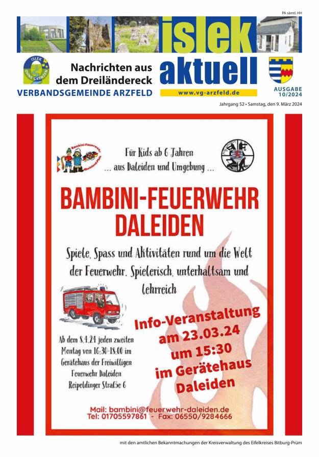 Islek aktuell VG Arzfeld Titelblatt 10/2024