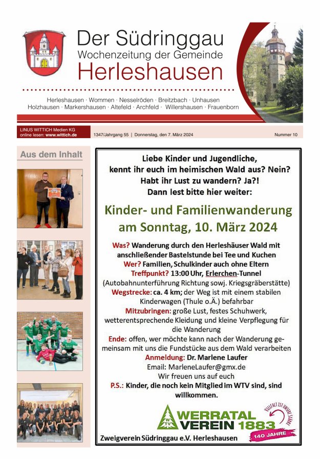 Der Südringgau Titelblatt 10/2024