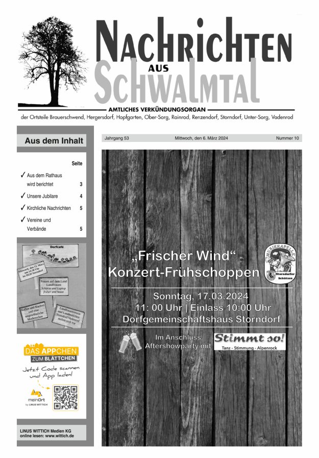 Nachrichten aus Schwalmtal Titelblatt 10/2024