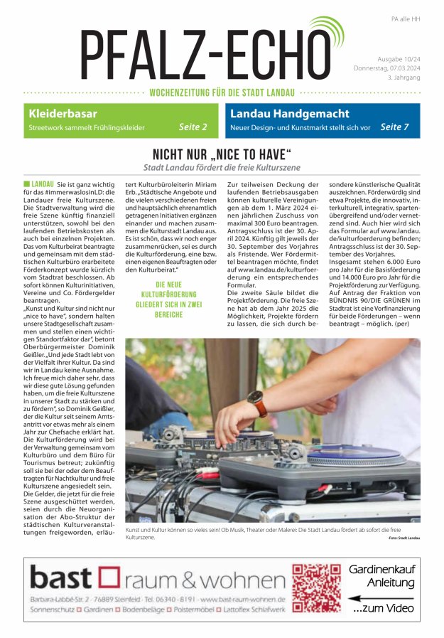 Pfalz-Echo Titelblatt 10/2024