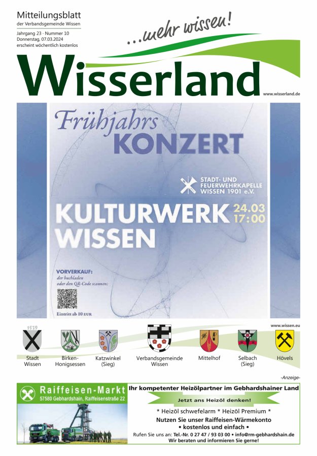 Mitteilungsblatt Wissen - Wisserland...mehr wissen! Titelblatt 10/2024