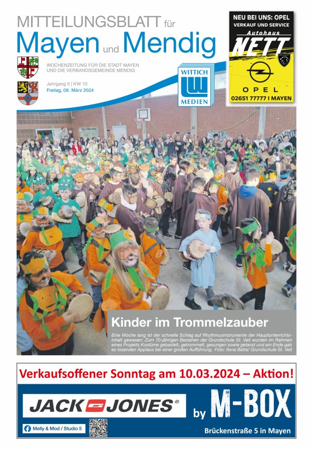 Mitteilungsblatt für Mayen und Mendig Titelblatt 10/2024