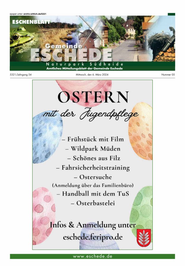Eschenblatt Titelblatt 05/2024