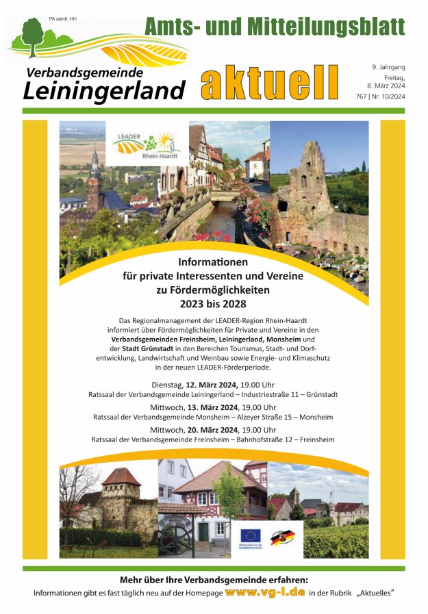 VG Leiningerland aktuell Titelblatt 10/2024