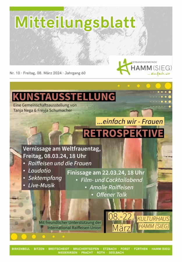 Mitteilungsblatt Hamm (Sieg) Titelblatt 10/2024