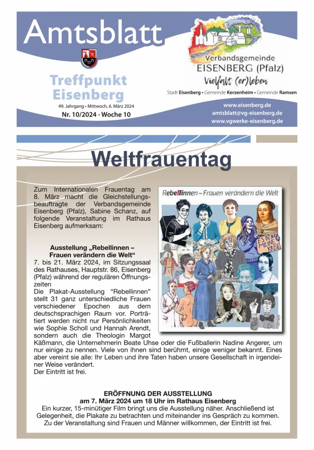 Treffpunkt Eisenberg Titelblatt 10/2024