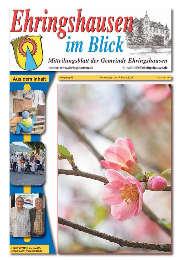 Mitteilungsblatt der Gemeinde Ehringshausen Titelblatt 10/2024