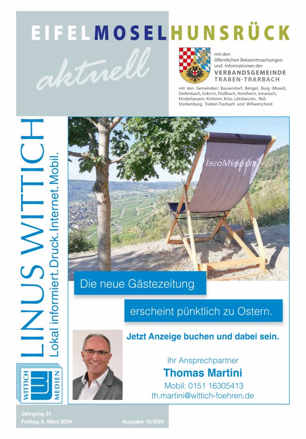 Eifel-Mosel-Hunsrück aktuell VG Traben-Trarbach Titelblatt 10/2024