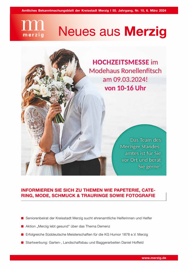 Neues aus Merzig Titelblatt 10/2024