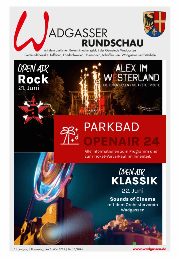 Wadgasser Rundschau Titelblatt 10/2024