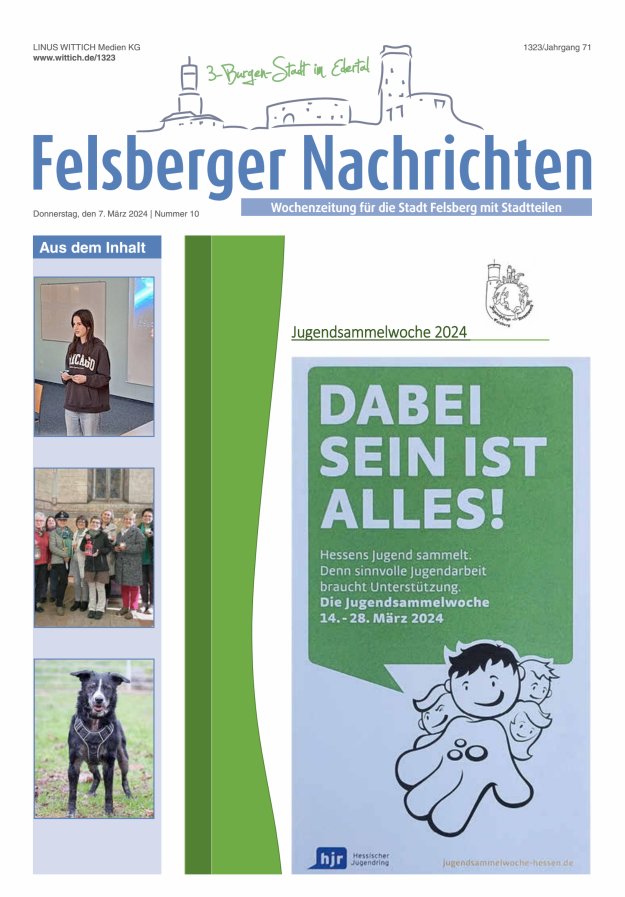 Felsberger Nachrichten Titelblatt 10/2024