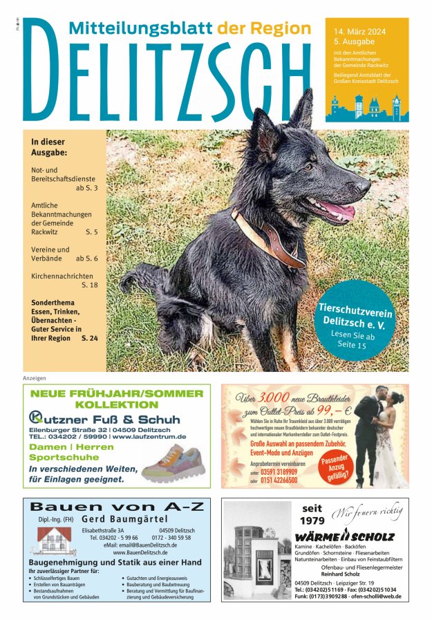 Mitteilungsblatt der Region Delitzsch Titelblatt 05/2024