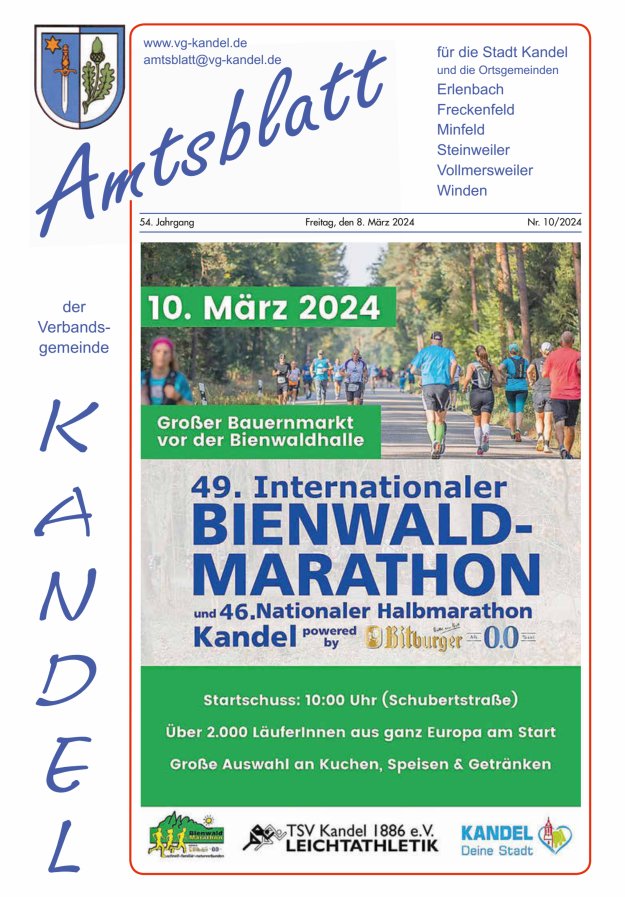Amtsblatt VG Kandel Titelblatt 10/2024