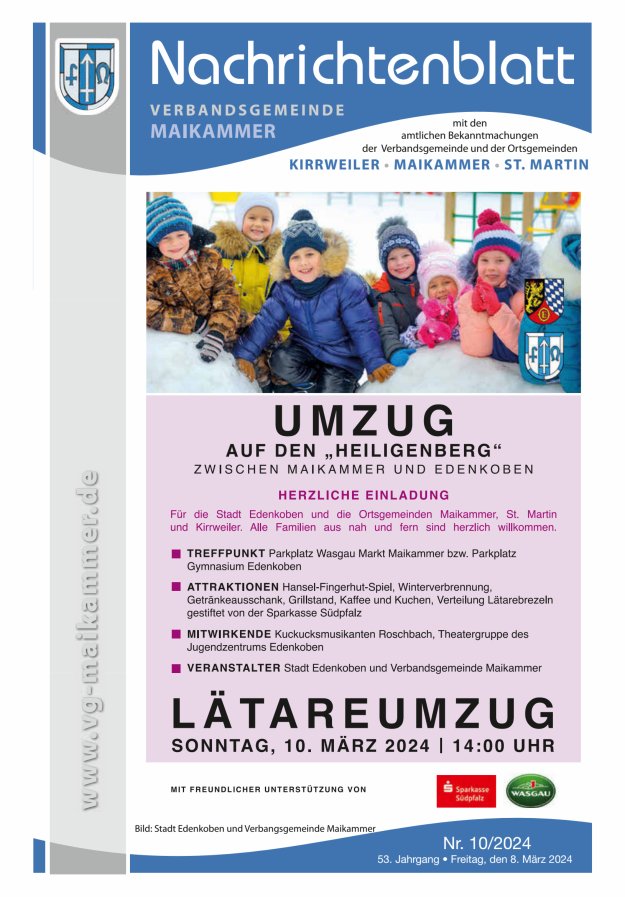 Nachrichtenblatt VG Maikammer Titelblatt 10/2024