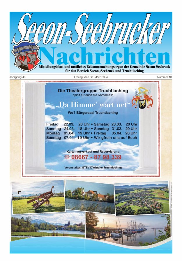 Seeon-Seebrucker Nachrichten Titelblatt 10/2024