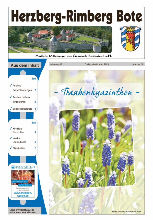 Herzberg-Rimberg Bote Titelblatt 10/2024