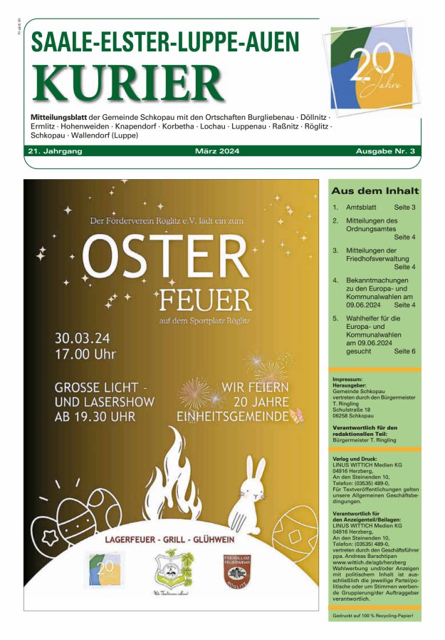 Saale-Elster-Luppe-Auen-Kurier Titelblatt 03/2024