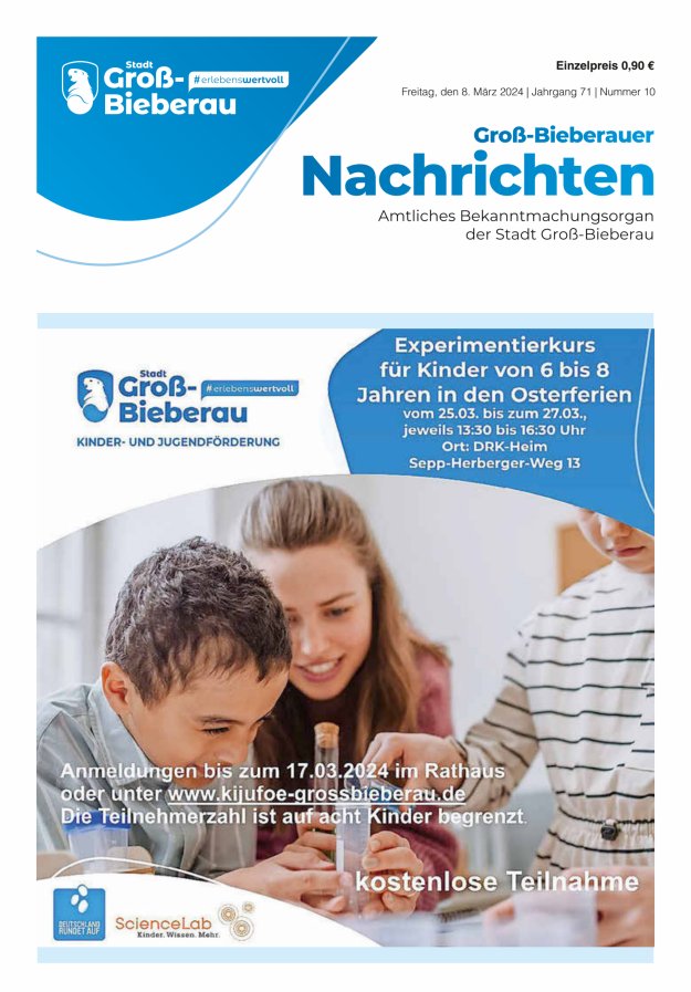Groß-Bieberauer Nachrichten Titelblatt 10/2024