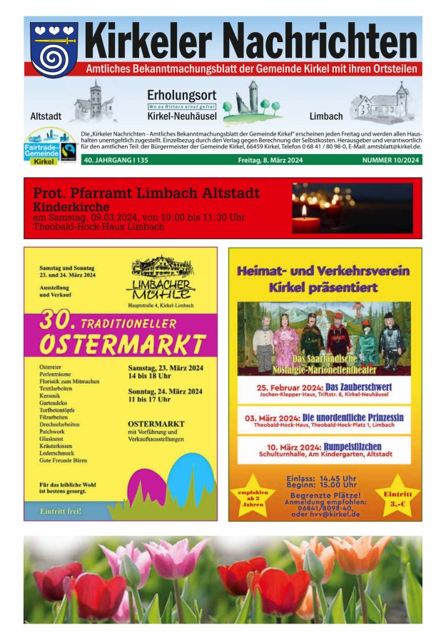 Kirkeler Nachrichten Titelblatt 10/2024