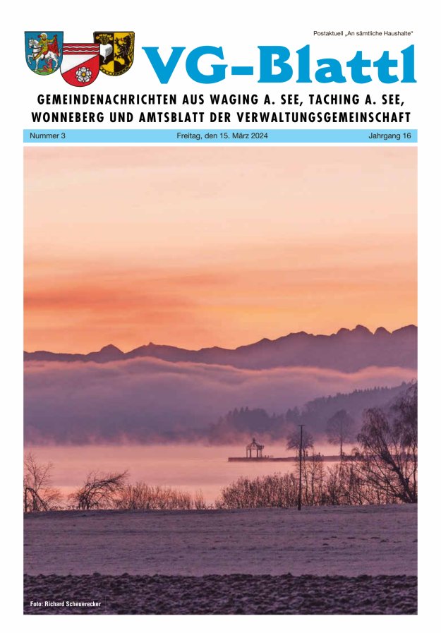 Gemeinde-Zeitung Waging a See Titelblatt 03/2024
