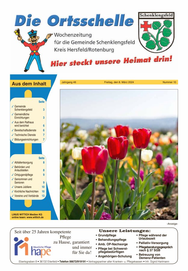 Die Ortsschelle Titelblatt 10/2024