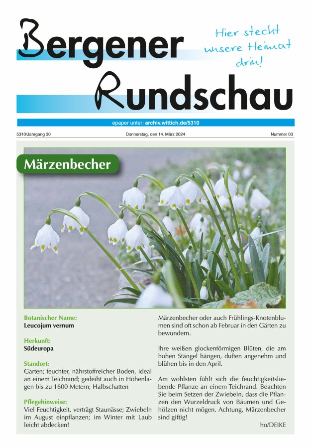 Bergener Rundschau Titelblatt 03/2024