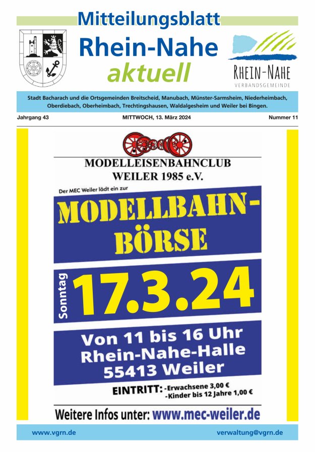 Rhein-Nahe aktuell Titelblatt 11/2024