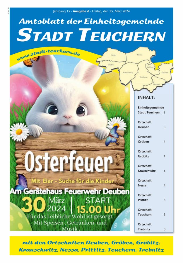 Amtsblatt der Einheitsgemeinde Stadt Teuchern Titelblatt 06/2024