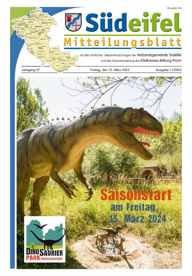 Mitteilungsblatt Südeifel Titelblatt 11/2024