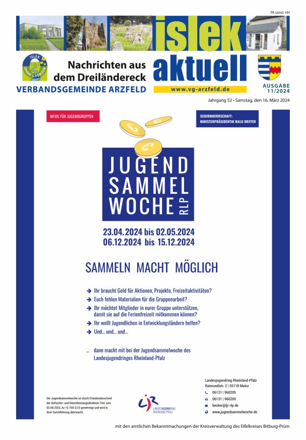 Islek aktuell VG Arzfeld Titelblatt 11/2024