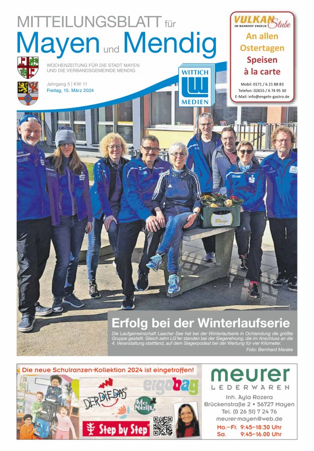 Mitteilungsblatt für Mayen und Mendig Titelblatt 11/2024