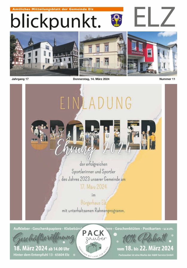 Blickpunkt Elz Titelblatt 11/2024