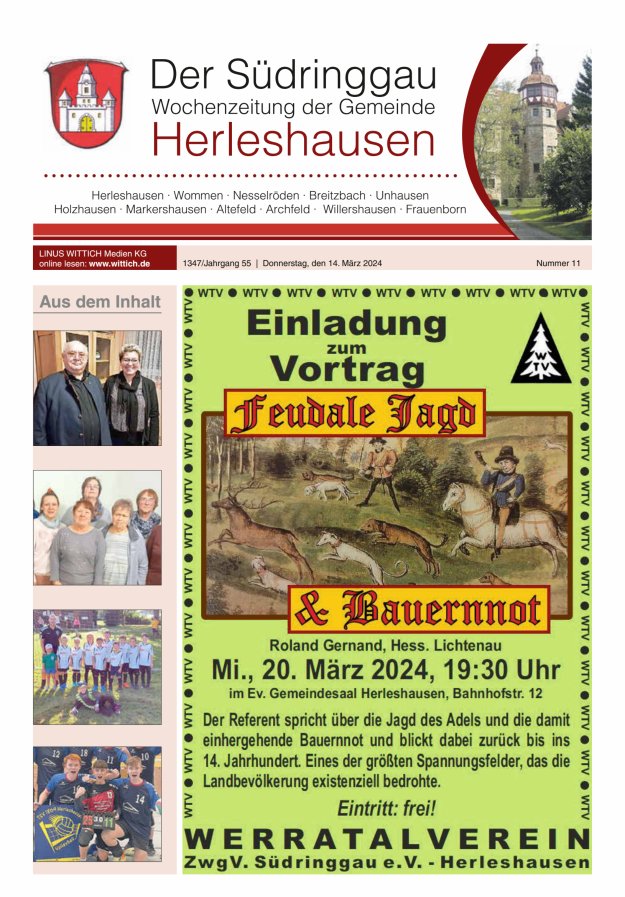 Der Südringgau Titelblatt 11/2024