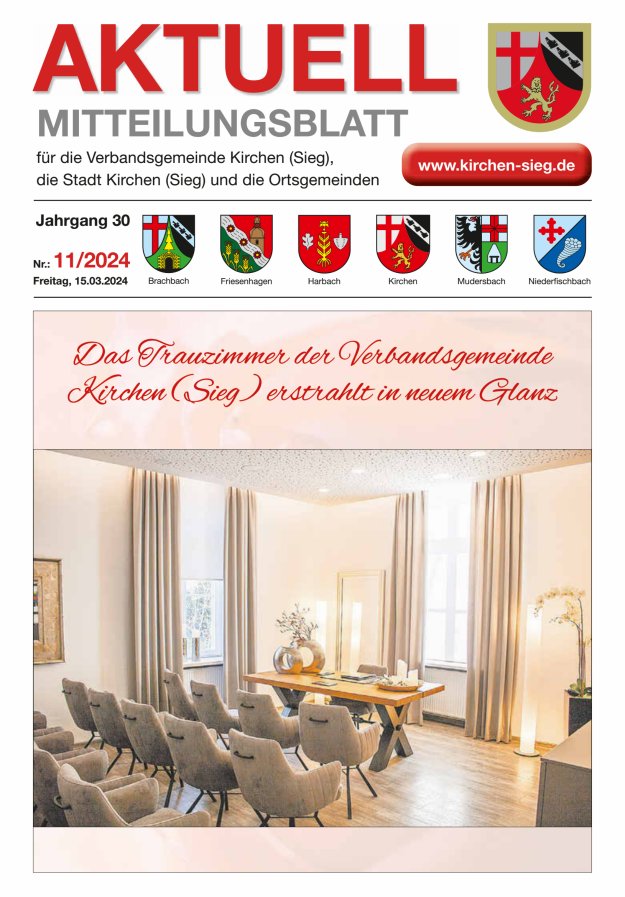 Aktuell - Mitteilungsblatt für die VG Kirchen (Sieg) Titelblatt 11/2024