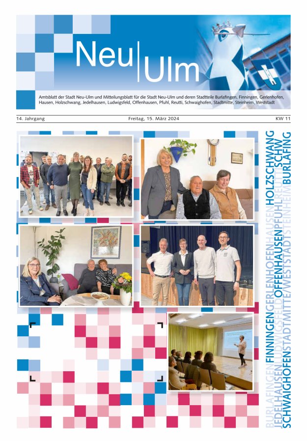 Amtsblatt der Stadt Neu-Ulm und Mitteilungsblatt für die Stadt Neu-Ulm Titelblatt 11/2024